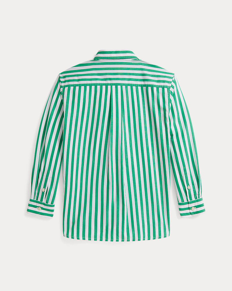 Striped Cotton Poplin Boxy Shirt