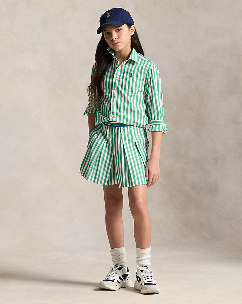 Striped Cotton Poplin Boxy Shirt