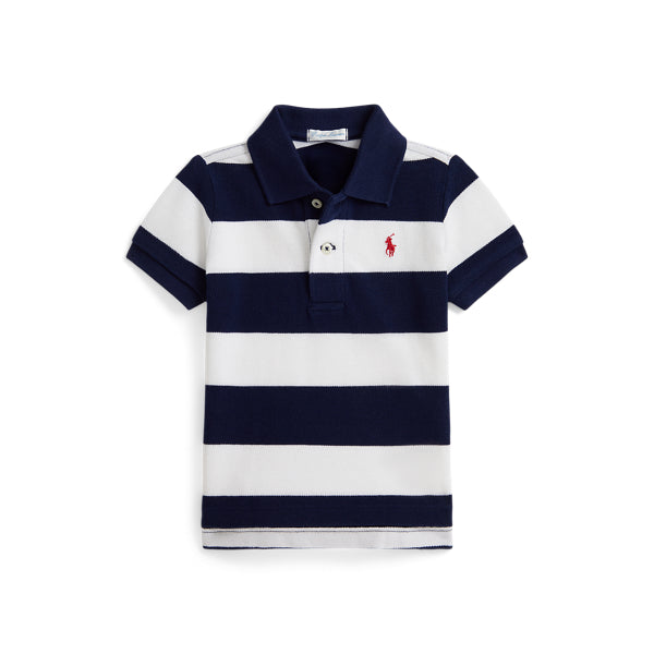 Striped Cotton Mesh Polo Shirt by Ralph Lauren