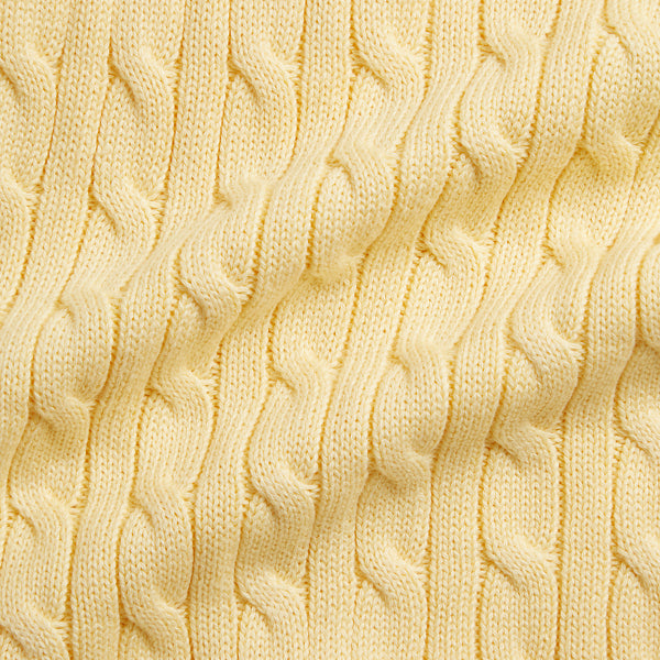 Cable-Knit Cotton Polo Shortall