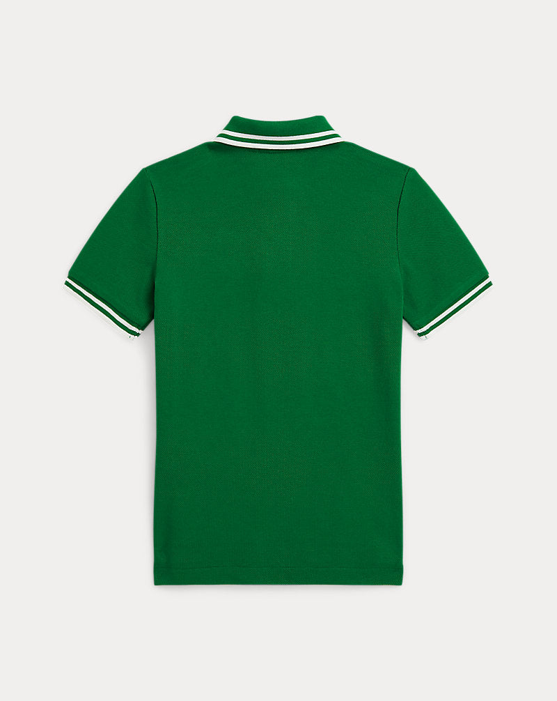 Logo Cotton Mesh Polo Shirt
