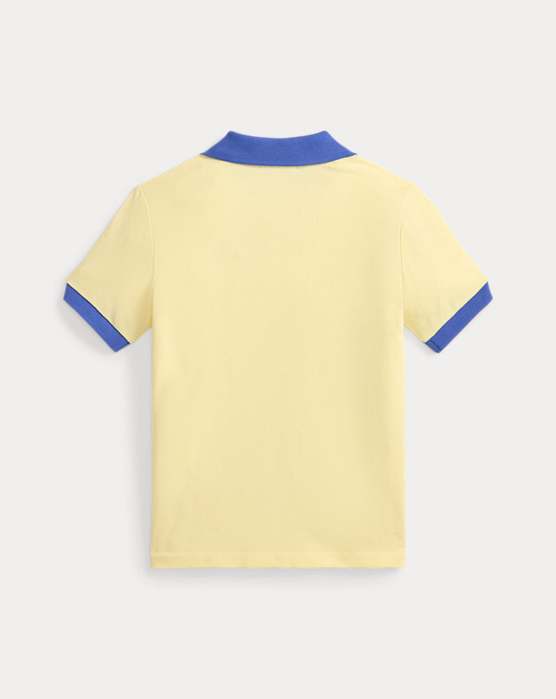 Stretch Cotton Mesh Polo Shirt