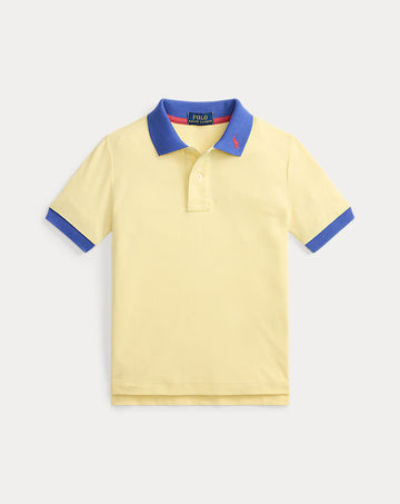 Stretch Cotton Mesh Polo Shirt