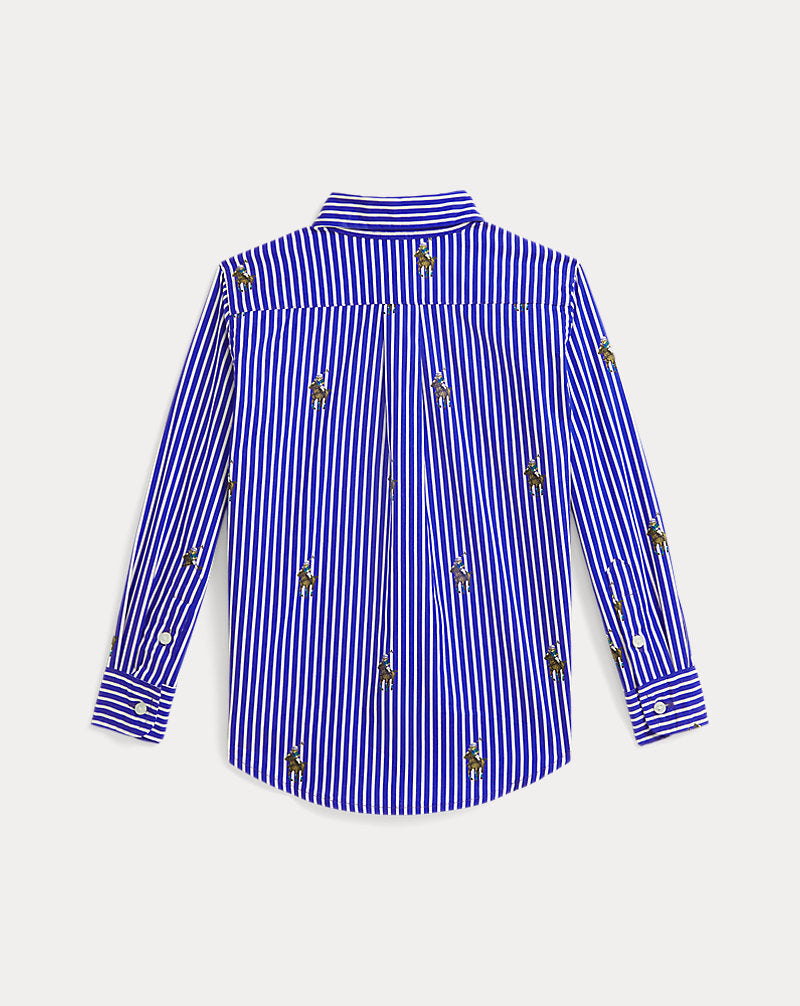 Polo Bear Striped Cotton Shirt
