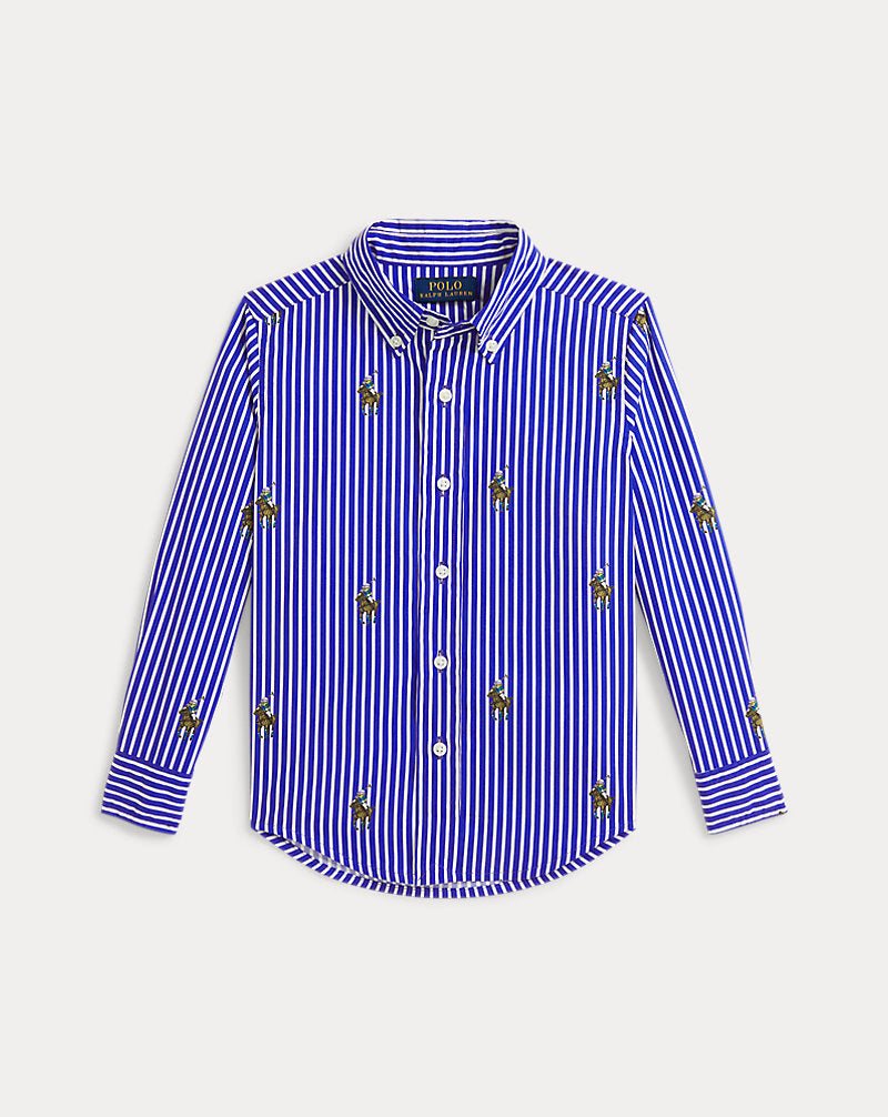 Polo Bear Striped Cotton Shirt
