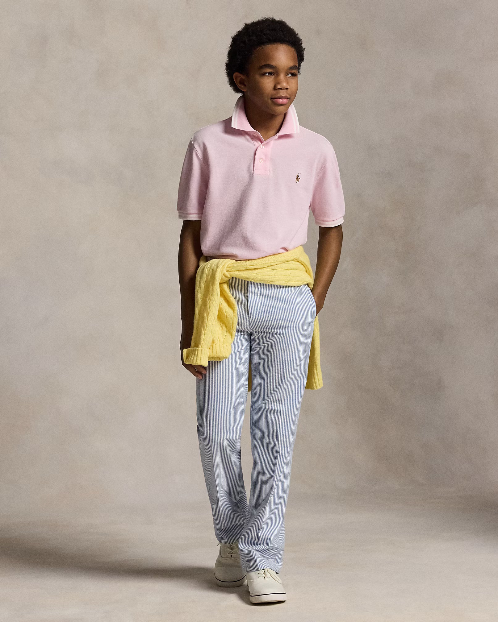 Boys Oxford Mesh Polo Shirt Ralph Lauren