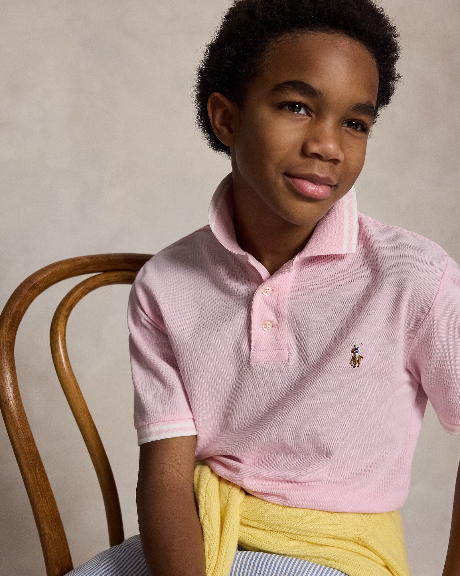Boys Oxford Mesh Polo Shirt Ralph Lauren