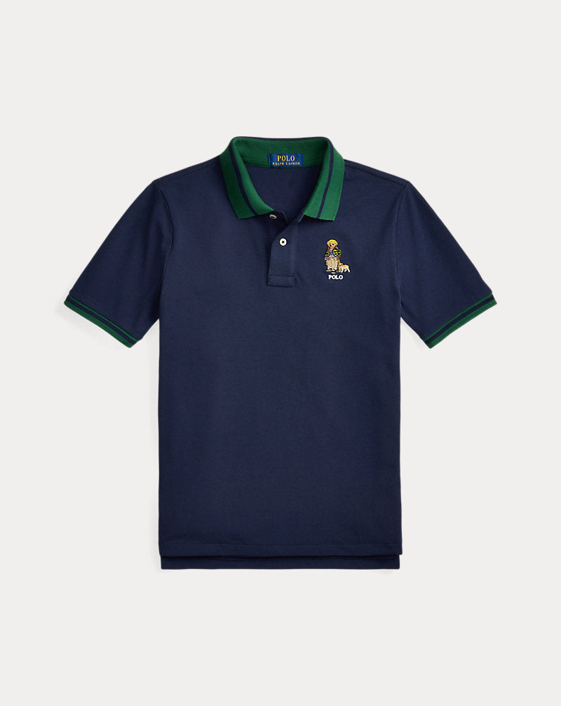 Polo Bear Cotton Mesh Polo Shirt