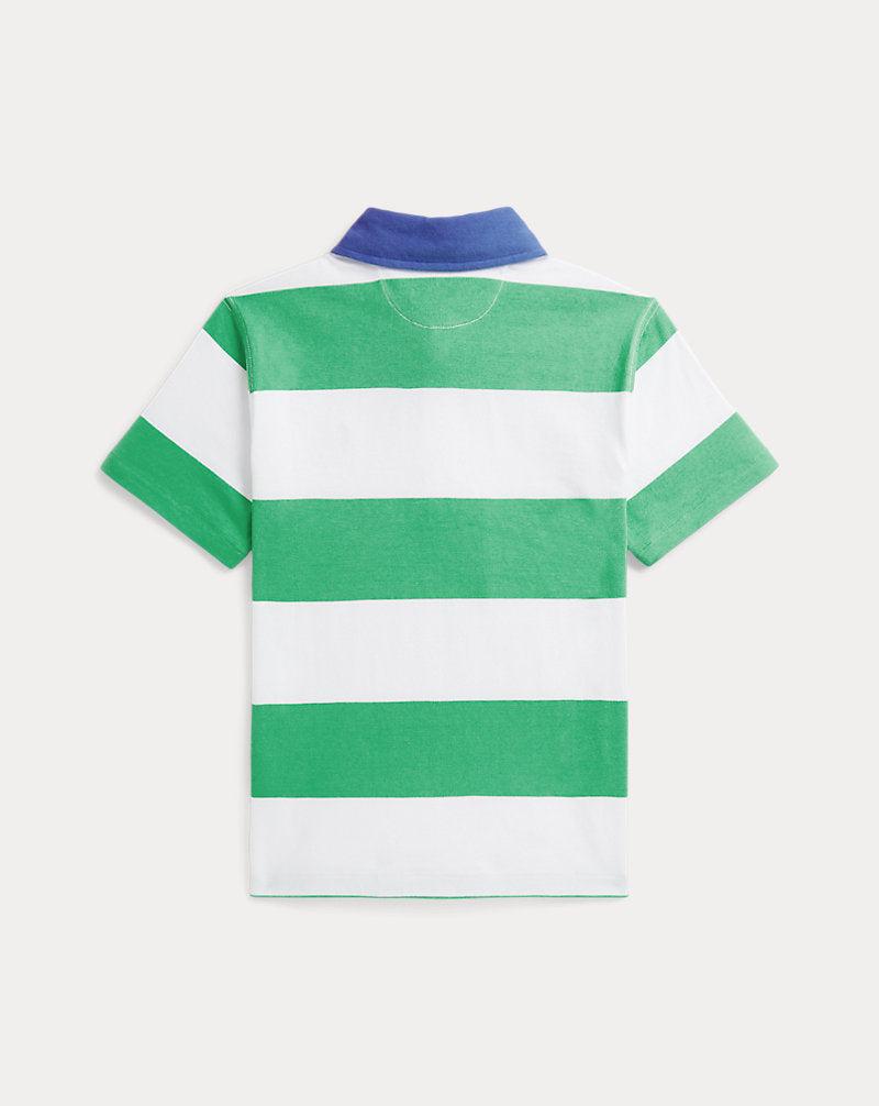 Striped Cotton Short-Sleeve Rugby Shirt
