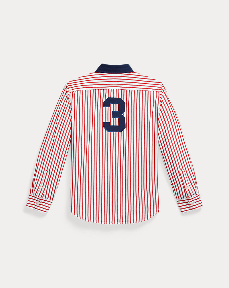 Pony Crest Striped Poplin Shirt