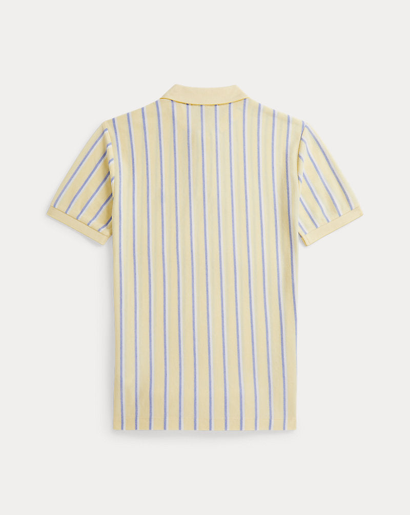 Striped Oxford Mesh Polo Shirt