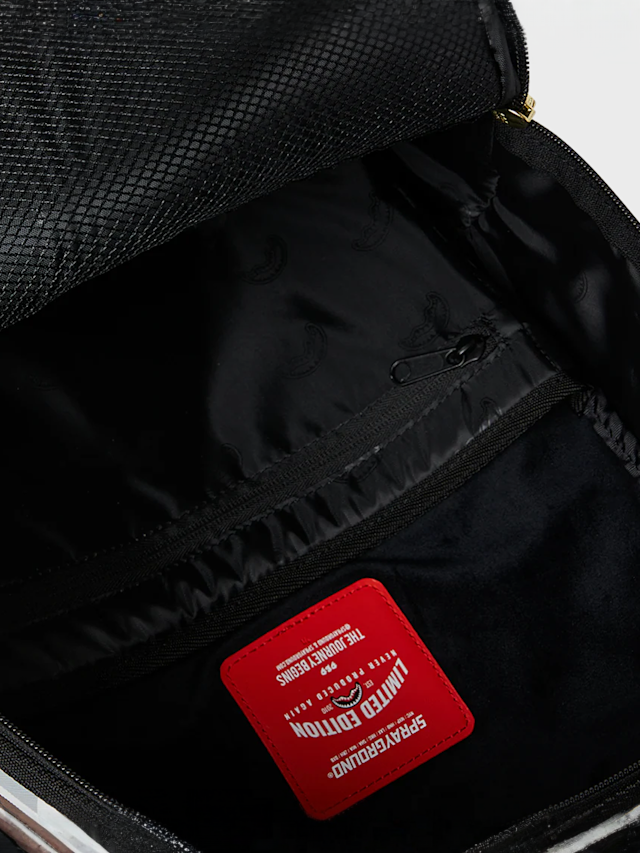 Cream and Brown Tear Check Backpack