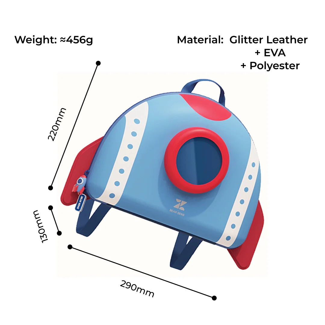 Zoyzoii®B8 Dream Series Backpack (Rocket) for preschool children.